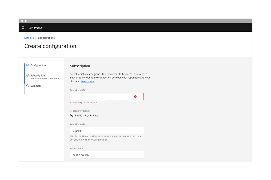 Example of a progress indicator using validation